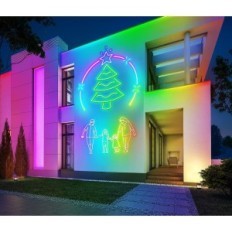 Χρησιμοποιείται Neon Lekianpai 18M, IP65, RGB, συγχρονισμός μουσικής