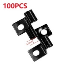 Terrace Mounting Clips TWSOUL WPC 6.5mm Black Stainless Steel, 100 Pcs