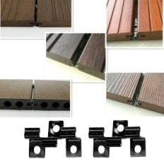 Terrace Mounting Clips TWSOUL WPC 6.5mm Black Stainless Steel, 100 Pcs