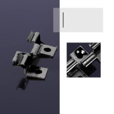 Terrace Mounting Clips TWSOUL WPC 6.5mm Black Stainless Steel, 100 Pcs