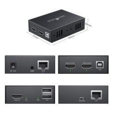 Nekompletný predlžovací kábel HDMI KVM Ethernet 45m CAT5E / 6 Výstava