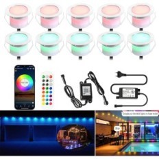 Käytetyt WiFi terassilamput subsili RGB LED 45mm IP67 Alex 10 kpl