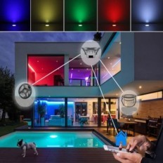 Usado WiFi Terraço Lâmpadas Subsi RGB LED 45mm IP67 de Alex 10 PCs