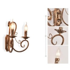 Zeď ScONCES RETRO kov vinobraní Ganeeed HD092-2 E14 Brown