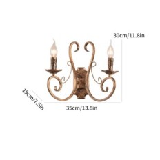 Stenska stence retro kovinsko vintage ganeeed hd092-2 e14 rjava