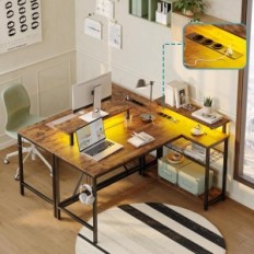 Hjørneskinn Bestier 147x80 cm, LED-sockets (H1006147EU-RST) utstilling