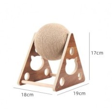 Cat rayures bureau de bois avec une boule de taille sensible 17x18x19 cm solide