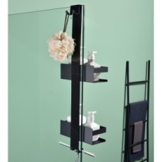 Douche douche Kigkog K07-23MB-2GL 2-Niveau noir en acier inoxydable noir