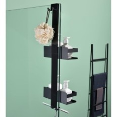 Ducha ducha kigkog k07-23mb-2gl 2-nivel negro acero inoxidable