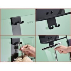 Douche douche Kigkog K07-23MB-2GL 2-Niveau noir en acier inoxydable noir