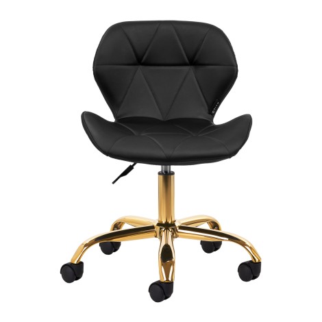 Kozmetički stolac QS-06G crni — pogled sprijeda