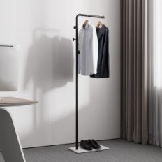 LOFTPLUS PERSONA DE PERMANENTE 170 CM Metal negro con 3 ganchos Exposición