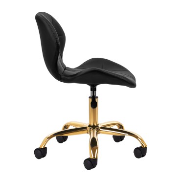 Cosmetic stool QS-06G black — side view