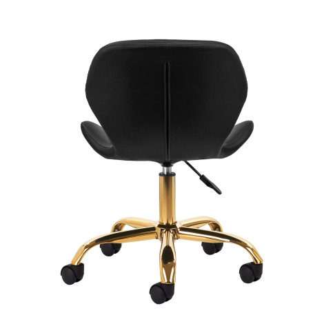Kosmetikhocker QS-06G schwarz — Rückansicht