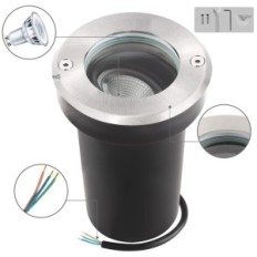 LED žibintai. Išorinis išorinis IE GU10 IP67 4 vnt. Paroda