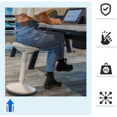 Uporabljena ergonomska pisarna stool backer nastavitev 55-80 cm rotacij