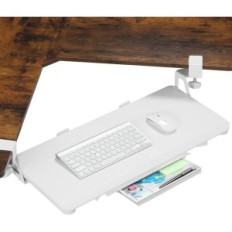 Ethu toetsenbord staan onder bureau verstelbare bureau, wit