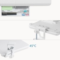 Ethu toetsenbord staan onder bureau verstelbare bureau, wit
