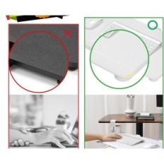 Ettu tipkovnica stajati pod desk podesivim stolom, bijelo