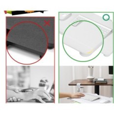 Ethu toetsenbord staan onder bureau verstelbare bureau, wit