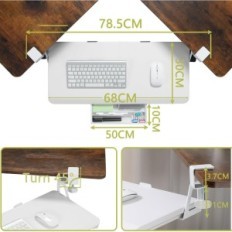 ETHU keyboard stand under desk adjustable desk, white