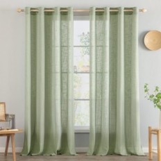 Rideaux de fromage MiULEE occasion 2 pcs. Vert 260x140cm