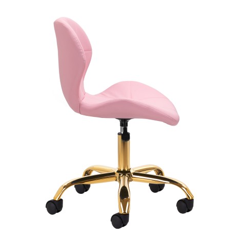 Kosmetikhocker QS-06G Pink — Seitenansicht
