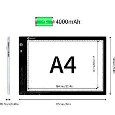 Podświetlany stół do rysowania A4 light pad LED XIAOSTAR DX-A4P POWYSTAWOWY