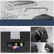 Monitor stand fiók szervező pult Fenge G04A1522B 2 rekeszek
