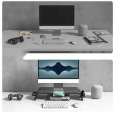 Ponto Stand com organizador de gavetas na mesa de mesa g04a1522b 2 prancheta