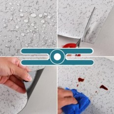 PVC fliser vinyl selvklebende veelike hvit granitt marmor 30x30 cm vanntett 24 stk.