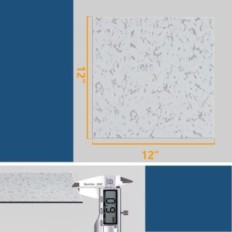 PVC pločice Vinyl samoljepljive veelike bijeli granitni mramorni 30x30 cm vodootporan 24 računala.