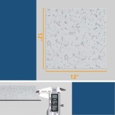 PVC vinil lapok öntapadó VEELICE fehér gránit márvány 30x30 cm vízálló 24 db.