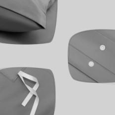 Een set beddengoed Microfiber Blumtal 260x240 CM + 2x 40x70 cm Grijs Oeko-Tex