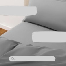 Een set beddengoed Microfiber Blumtal 260x240 CM + 2x 40x70 cm Grijs Oeko-Tex