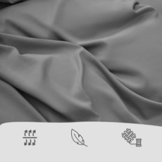 Un conjunto de ropa de cama Blumtal Blumtal 260x240 cm + 2x 40x70 cm Gray Oeko-tex