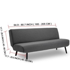 Nepopoln pokrov kavč brez 3-posteljnih naslovov Tianshu TS0033-11UK Spandex Denim modra