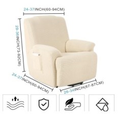 Incomplete flexible covers for the Tianshu TS0023-7UK relaxing chair with a pocket for the remote control