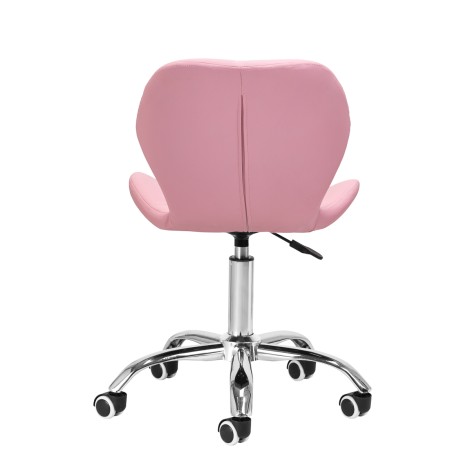 Tabouret cosmétique QS-06 rose — vue arrière