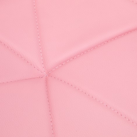 Kosmeettinen jakkara QS-06 pinkki — lähikuva istuimesta
