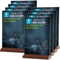 Akrüülplaadi hoidja A4 menüüs SRVNPIOY SET 8 tükki