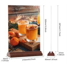 Supporto su piastra acrilica Stand sul menu A4 Srvnpioy Set 8 pezzi