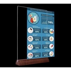 Houder voor Acrylic Plate Stand op de A4 SRVNPIOY Menu 8 Pieces Tentoonstelling