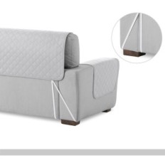 Textilehome MALU kanapé fedő 240cm chaise longue bal oldalon párnázott elfenbein