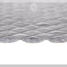 Sof Cover Textil-home Malu 240cm Chaise Longue Links Bok Gewatteerd Elfenbein