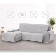 SOF COVER TEXTIL-Home MALU 240cm Chaise Longue Left Bok quilted elfenbein