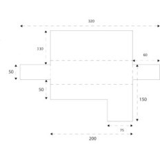 SOF Cover Textil-Home Circus 200 cm Chaiselongue Pravá strana prošívaná šedá