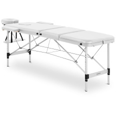 Portable folding bed massage table up to 180kg Bordeux white