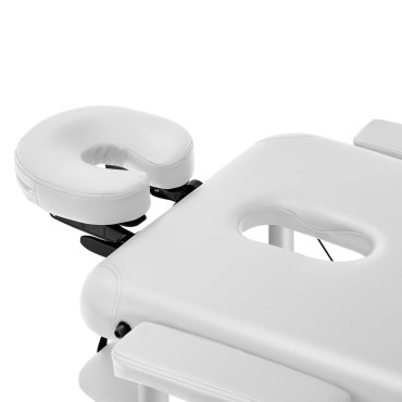 Bärbar vikningsbäddsmassagebord upp till 180 kg Bordeux White