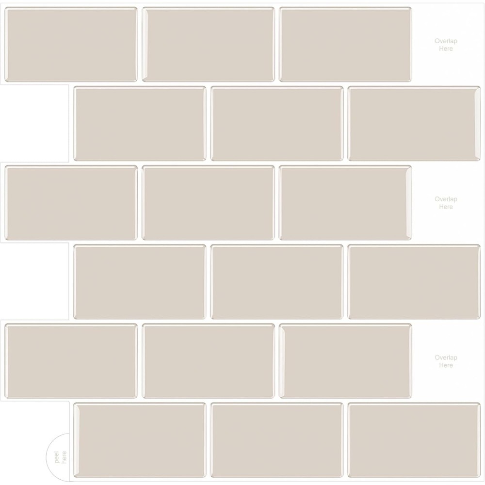 Self-adhesive tiles 3D Wostick Retro Subway coffee 10 pcs. 1.2 mm